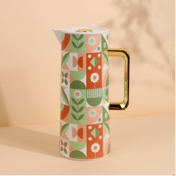 1 Liter Modern Floral Pattern Tea Thermos - 2G1B200078