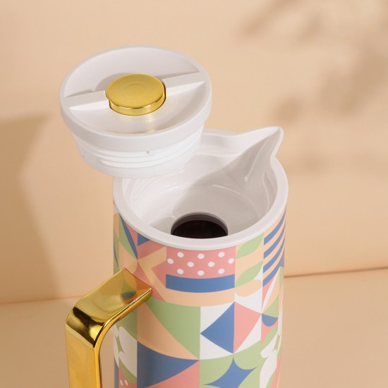 1 Liter Modern Floral Pattern Tea Thermos - 2G1B200079