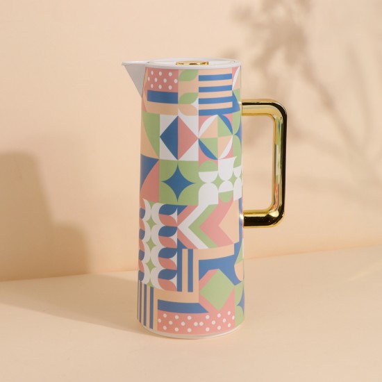 1 Liter Modern Floral Pattern Tea Thermos - 2G1B200079