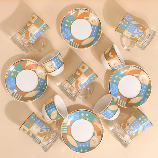 Uniquely designed 36-piece tea and coffee cup set - 2G1TT100021