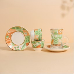 Uniquely designed 36-piece tea and coffee cup set - 2G1TT100022