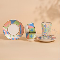 Uniquely designed 36-piece tea and coffee cup set - 2G1TT100023