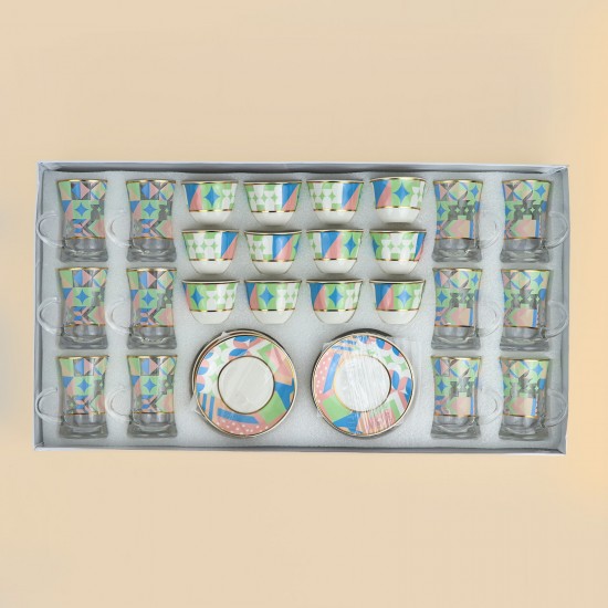 Uniquely designed 36-piece tea and coffee cup set - 2G1TT100023