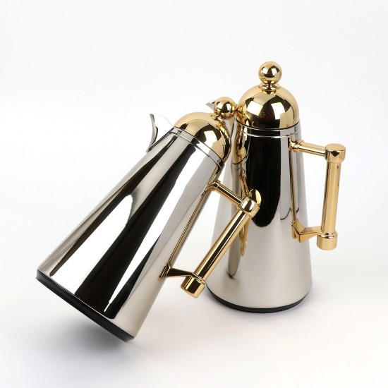 Gold and silver tea and coffee thermos set, 1 liter - 2GG1-B02-001