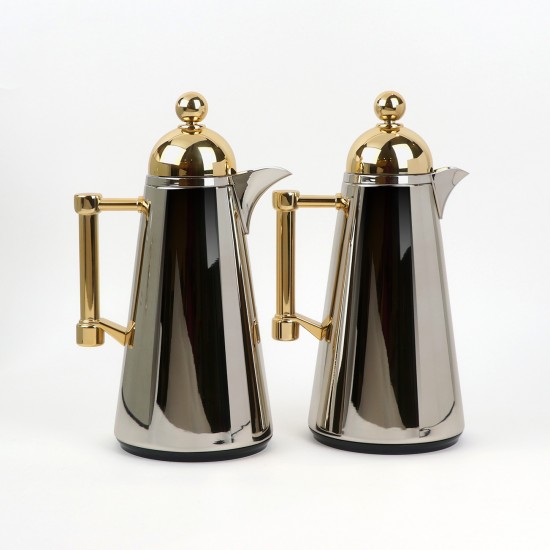 Gold and silver tea and coffee thermos set, 1 liter - 2GG1-B02-001