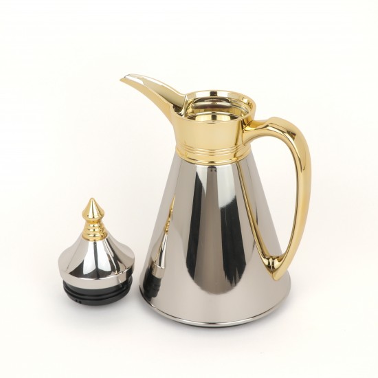 Tulane Coffee Tea Thermos Set - 0.7L / 1L - Golden Silver