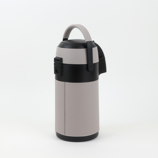 Stylish leather-covered pressure thermos, 2.5 liters - 2GG1-B11-012