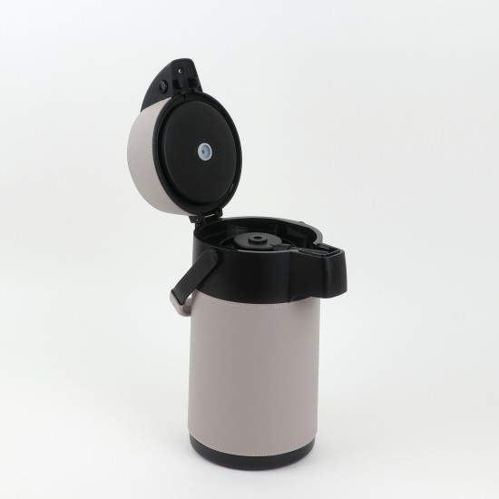 Stylish leather-covered pressure thermos, 2.5 liters - 2GG1-B11-012