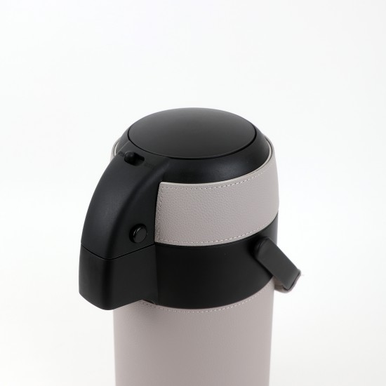 Stylish leather-covered pressure thermos, 2.5 liters - 2GG1-B11-012