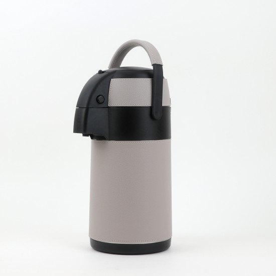 Stylish leather-covered pressure thermos, 2.5 liters - 2GG1-B11-012