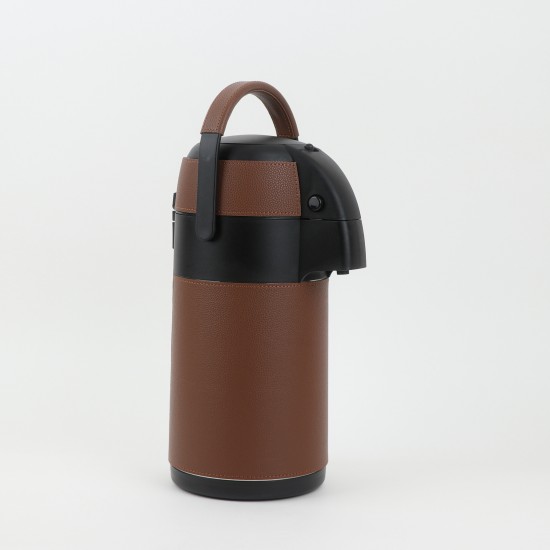 ترمس ضغط بتصميم أنيق مغطى بالجلد 2.5 لتر - 2GG1-B11-013