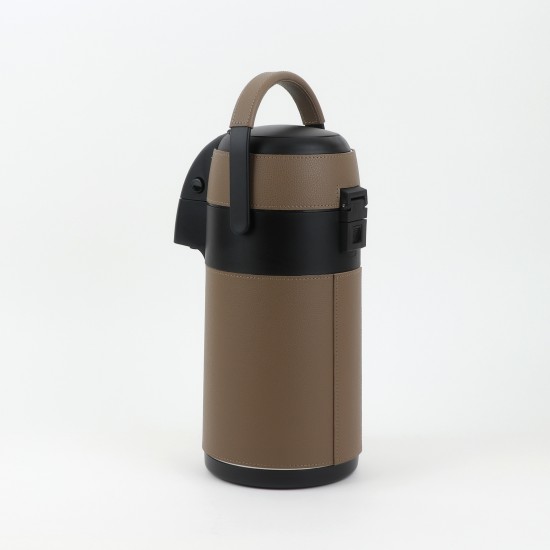 ترمس ضغط بتصميم أنيق مغطى بالجلد 2.5 لتر - 2GG1-B11-014