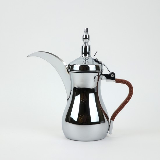 Luxury stainless steel coffee pot, elegant design and leather handle, 1 liter - 2GG1-B11-015 Luxury stainless steel coffee pot, elegant design and leather handle, 1 liter - 2GG1-B11-015