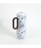 White thermal tea thermos with a luxurious floral design, 1 liter - 2GG1-B22-096