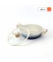 Granite saucepan with glass lid, gradient blue and light beige color, with a wooden handle, 24 cm - 2M1A400035 Granite saucepan with glass lid, gradient blue and light beige color, with a wooden handle, 24 cm - 2M1A400035