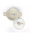 Granite saucepan with glass lid, gradient blue and light beige color, with a wooden handle, 24 cm - 2M1A400035 Granite saucepan with glass lid, gradient blue and light beige color, with a wooden handle, 24 cm - 2M1A400035