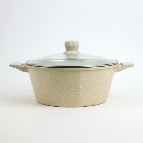 Granite Cookware Set - 10 Pieces, Beige - 2M1AA400013
