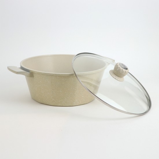 Granite Cookware Set - 10 Pieces, Beige - 2M1AA400013