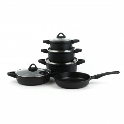 9-piece black granite cookware set - 2M1AA400022