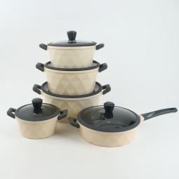 Beige Granite Cookware Set, 10 Pieces - 2M1AA400025