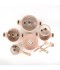 Beige granite cookware set with a unique design, 12 pieces - 2M1AA400026