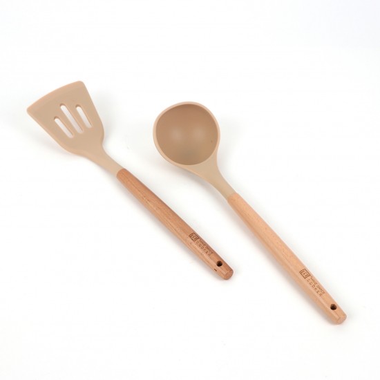 Beige granite cookware set with a unique design, 12 pieces - 2M1AA400026