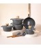 Granite Cookware Set - 11 Pieces - Gray - 2M1AA400160