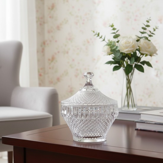 تمرية زجاج بغطاء مزخرف - 2M1R100023