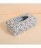 علبة مناديل سيراميك بنقوش بتصميم أنيق - 2M3D2400224