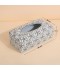 علبة مناديل سيراميك بنقوش بتصميم أنيق - 2M3D2400224