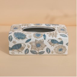 Ceramic tissue box with an elegant pattern - 2M3D2400228