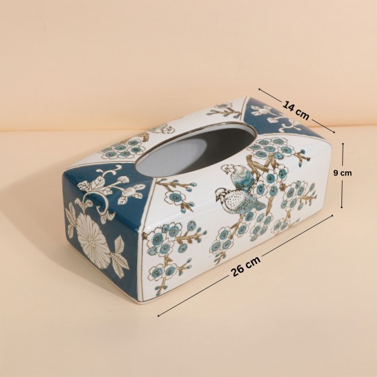 Ceramic tissue box with an elegant pattern - 2M3D2400229