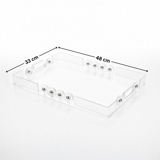 Acrylic serving tray with 2mm edges 1-C22-030