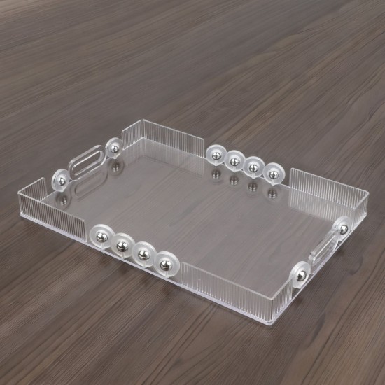 Acrylic serving tray with 2mm edges 1-C22-030
