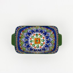 Decorative porcelain serving platter - 9 inches