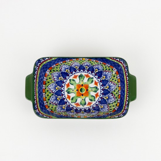 Decorative porcelain serving platter - 9 inches