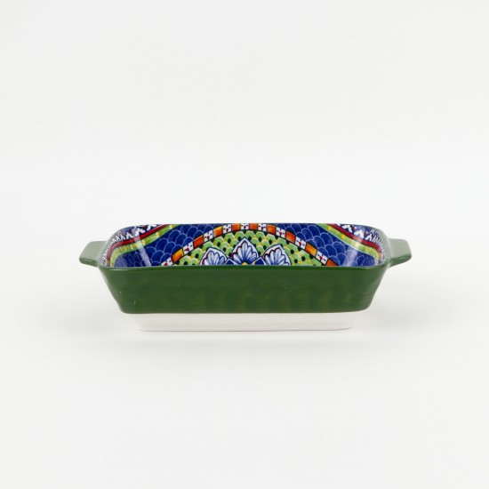Decorative porcelain serving platter - 9 inches