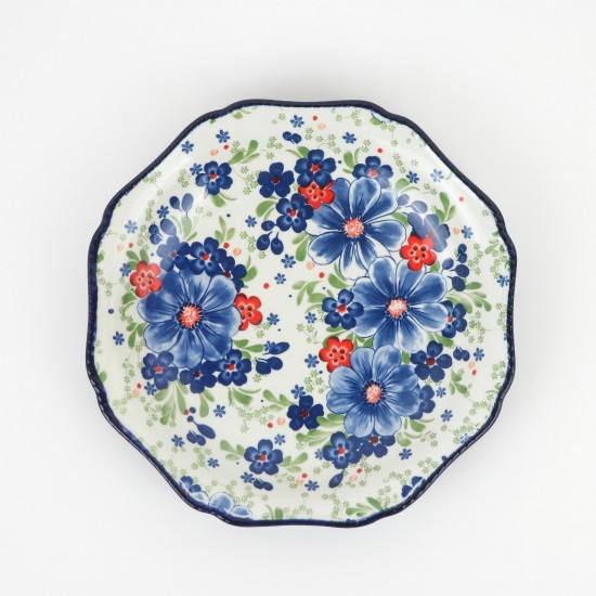25cm Round Floral Decorated Plate - 2MM1-E11-068