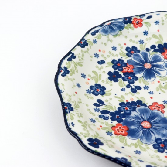 Round plate decorated with flowers - 2MM1-E11-069