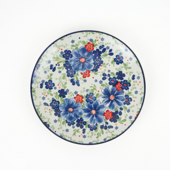 20cm Round Floral Decorated Plate - 2MM1-E11-079