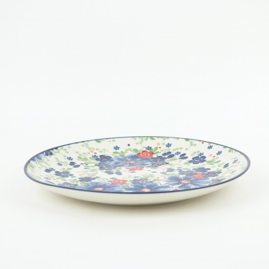20cm Round Floral Decorated Plate - 2MM1-E11-079