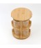 12-Piece Ceramic Spice Jar Set with Revolving Wooden Stand - 2MM1-R01-014