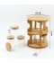 12-Piece Ceramic Spice Jar Set with Revolving Wooden Stand - 2MM1-R01-014