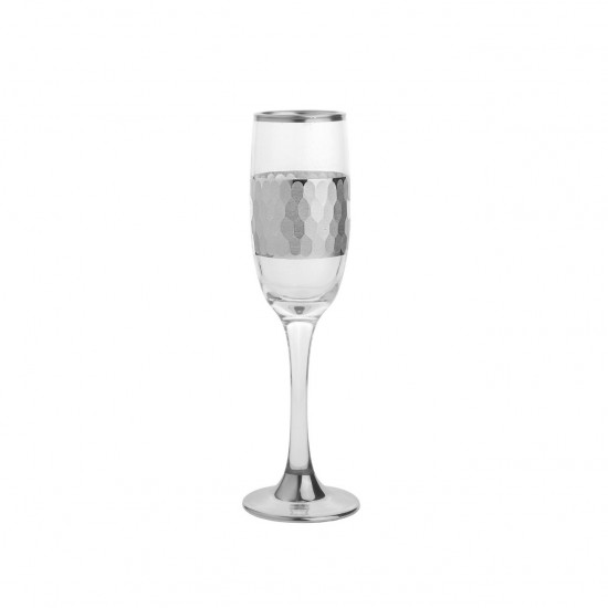 Luxury Juice Serving Glass with Silver Decoration - Elegant Model for Occasions - 2MM1-T33-007 Luxury Juice Serving Glass with Silver Decoration - Elegant Model for Occasions - 2MM1-T33-007