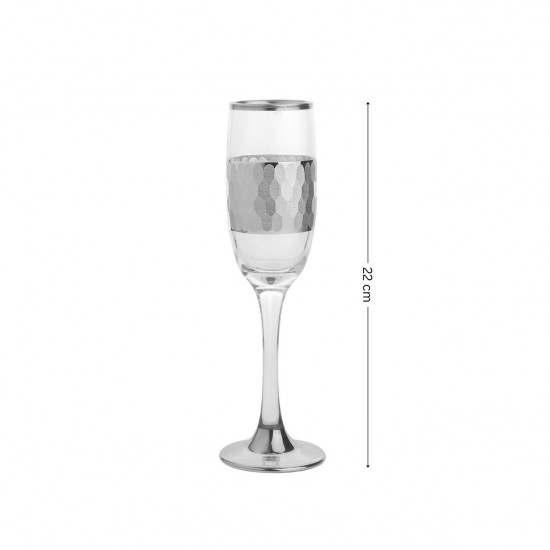 Luxury Juice Serving Glass with Silver Decoration - Elegant Model for Occasions - 2MM1-T33-007 Luxury Juice Serving Glass with Silver Decoration - Elegant Model for Occasions - 2MM1-T33-007