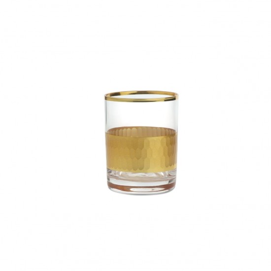 Luxury Juice Serving Glass with Gold Decoration - Elegant Model for Occasions - 2MM1-T33-012
