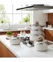 10-piece granite cookware set, beige color, with wooden-style handles - 2S1A100026