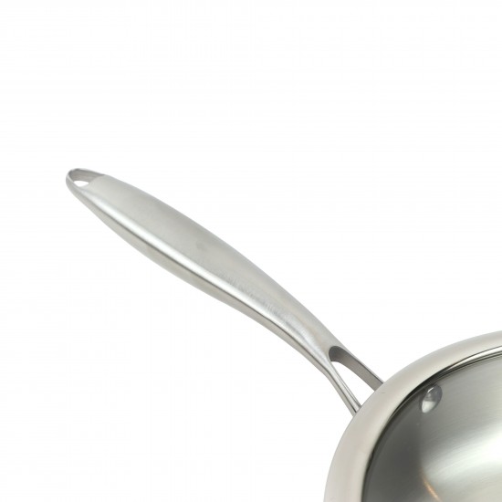 مقلاة ستانلس ستيل  بغطاء زجاجي 26 سم - 2S1A300100