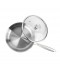 Stainless steel frying pan with glass lid, 24 cm - 2S1A300099