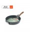 Beige granite frying pan with wooden handle, single size 26 cm - 2S1A400204